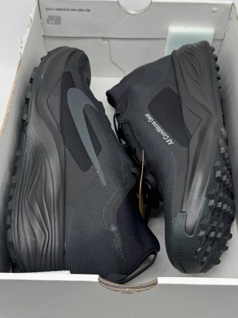 Nike ACG Mens Pegasus Trail GTX Black Shoes Sz 10.5 New Waterproof IQ1084-002 - Picture 9 of 11